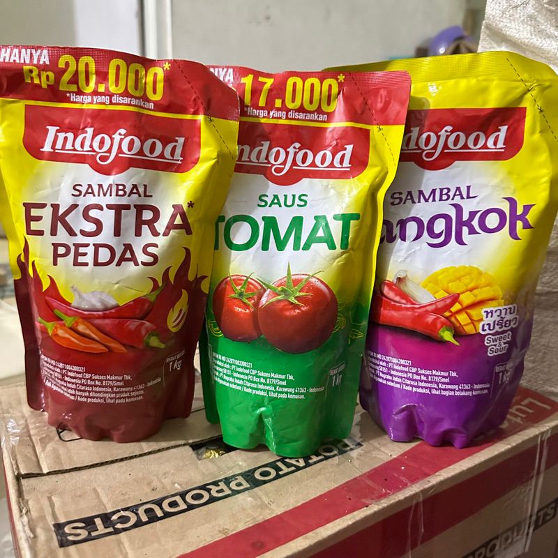 

Indofood SAMBAL BANGKOK,EXTRA,TOMAT ( 1kg )