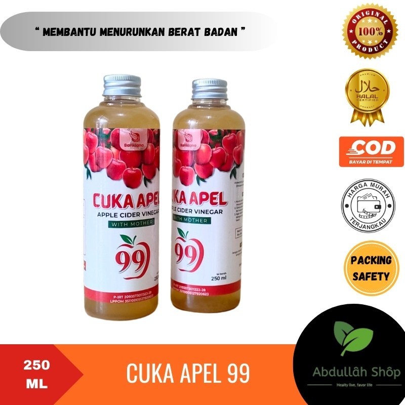 

Cuka Apel 99 Bariklana Apple Cider Vinegar With The Mother Isi 250 ml Minuman Pelangsing Detox