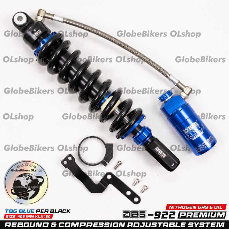 MONO SHOCK DBS PREMIUM-922 KLX 150, CRF 150 SKOK TABUNG PISAH FLEKSIBEL SHOCKBREAKER HARGA GROSIR TE