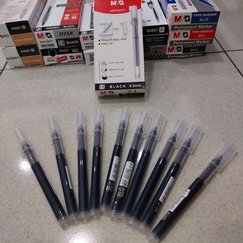 

Pulpen 0.5mm Liquid Roller Ball Pen Quick Dry Merk M&G Pipe Tip