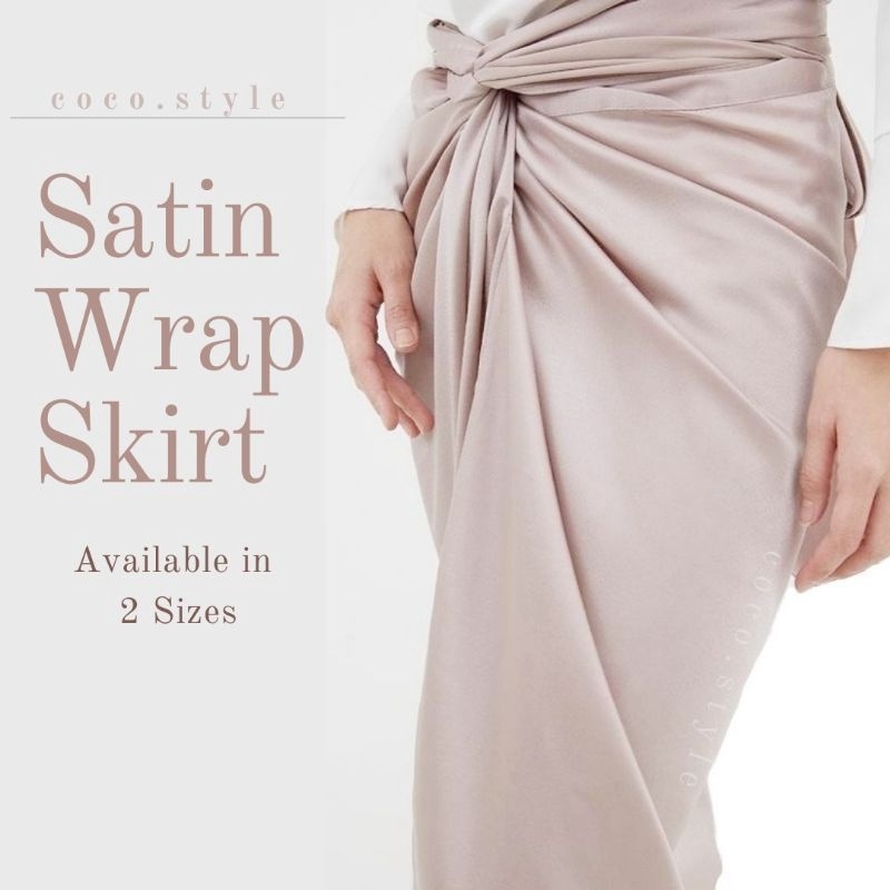 Satin Wrap Skirt Pareo Skirt Rok Lilit Satin