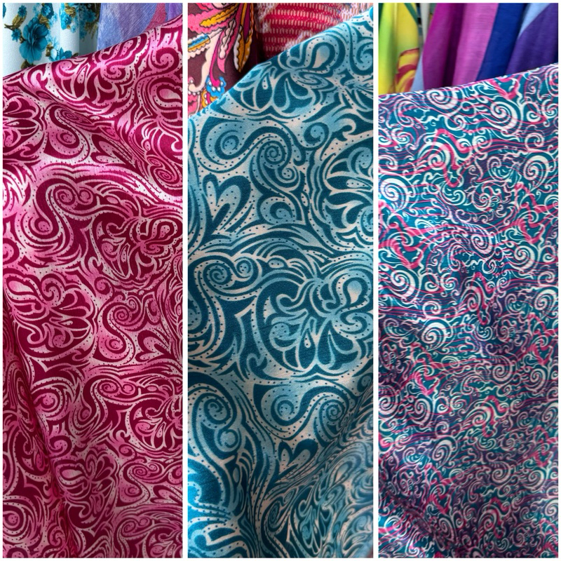 kain silk motif paisley premium - kain silk motif abstrak - kain satin silk motif premium - kain sat