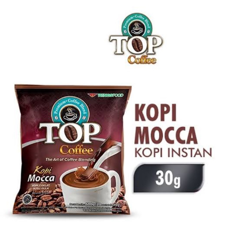 

TOP Coffe Kopi Mocca 1 Renteng Isi 12 Sachet 30gr