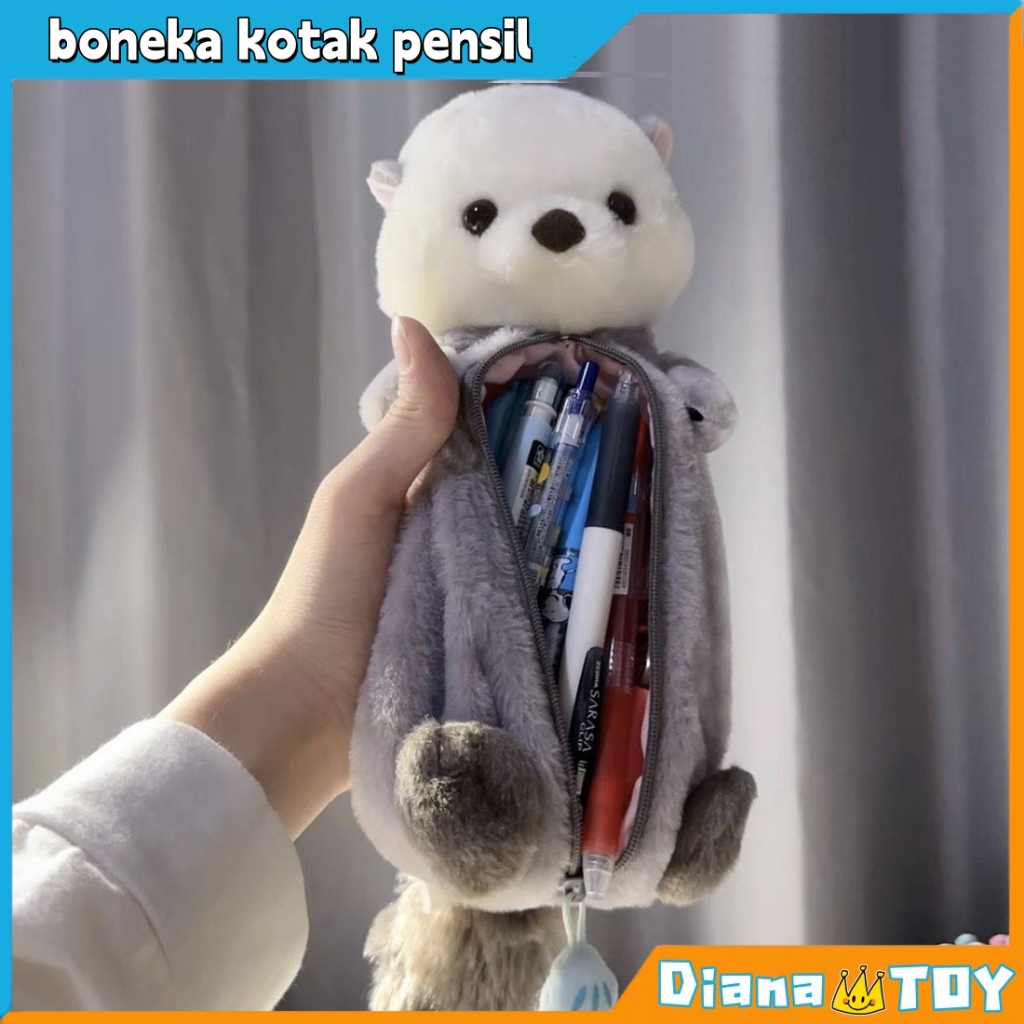 [READY✅] Diana shark pencil case / Tas Siswa Penyimpanan Alat Tulis Boneka Hewan/Sloth Laut TaSea Ot