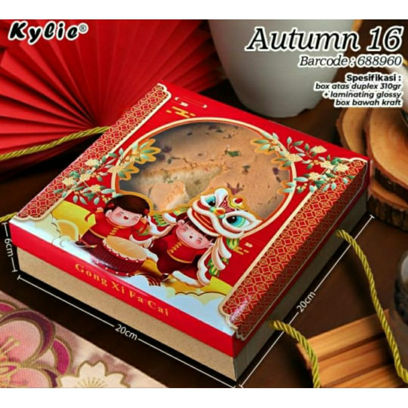

CNY Cake Box Kue Imlek 20x20cm Dus Kue Lapis Legit Bolu Tart Packaging Hampers Chinese New Year