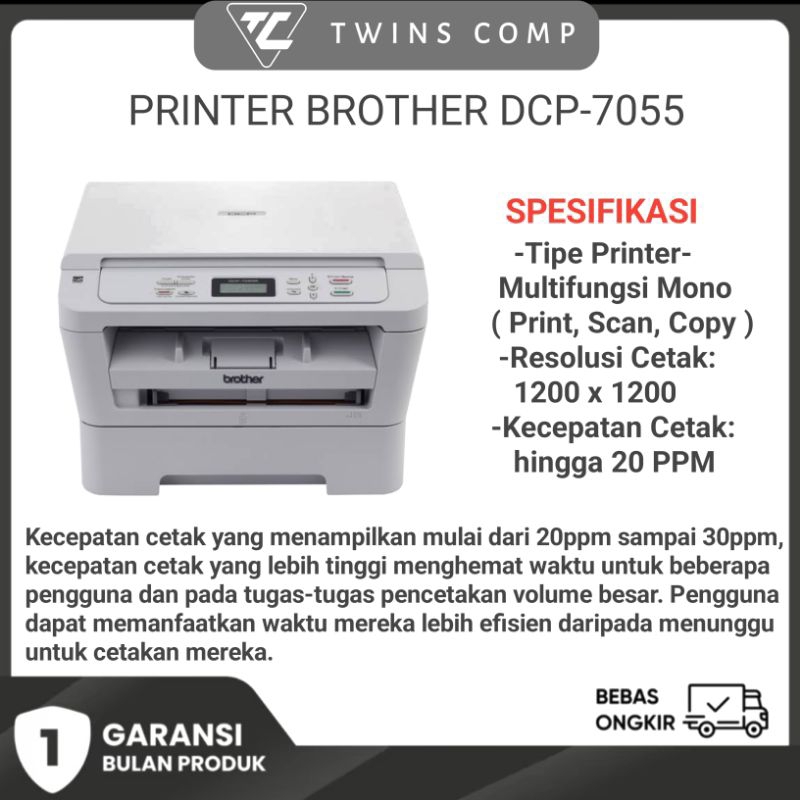 Printer brother dcp-7055 Print, Scan, Copy