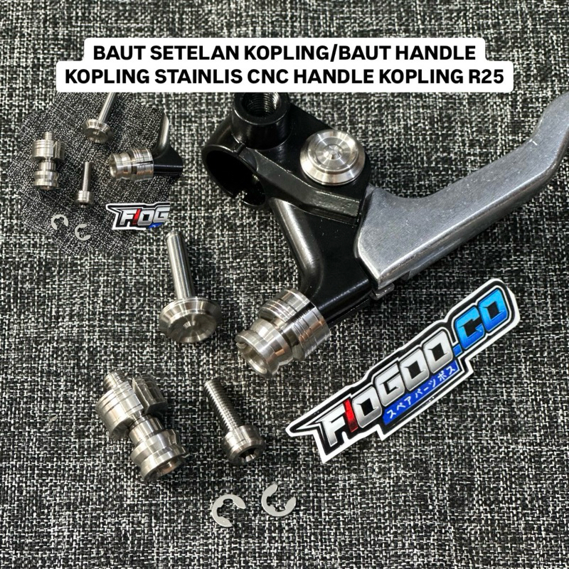 HANDLE KOPLING R25 SET BAUT SETELAN KOPLING STAINLIS MANISAN HANDLE KIRI R25 STAINLIS SETELAN KOPLIN