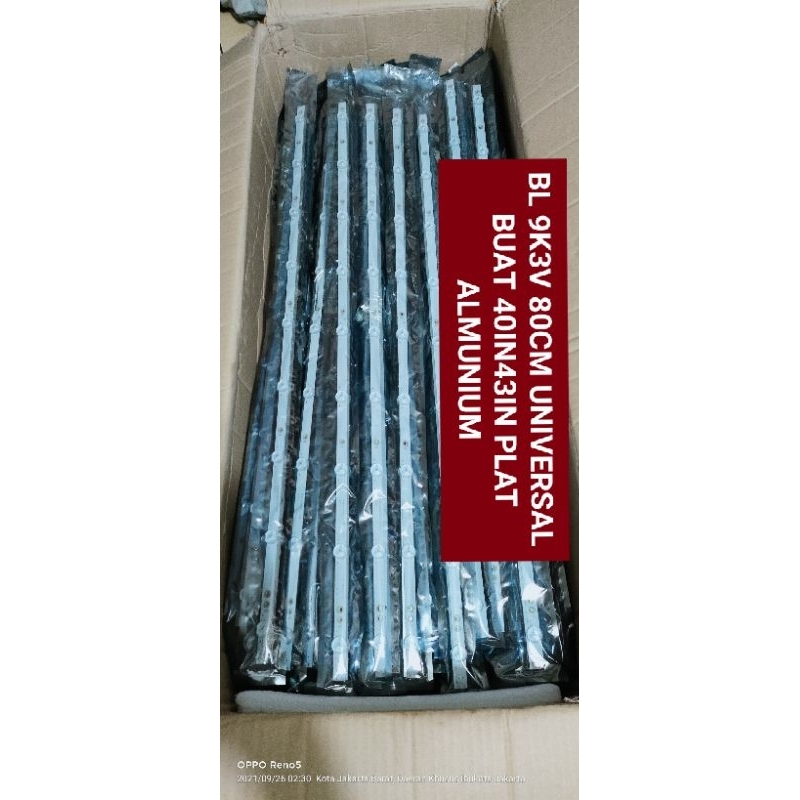 BACKLIGHT TV LED 9K3V BUAT MODIP 40IN/43IN UNIVERSAL PANJANG 80CM