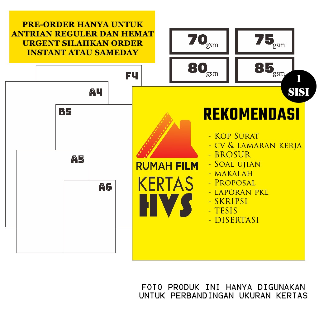 

Cetak Print - Kertas HVS Putih (1SISI)