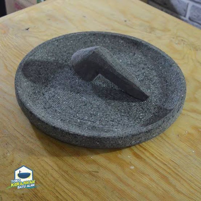 COBEK BATU 20cm - BATU GUNUNG ASLI - 20CM FREE ULEK