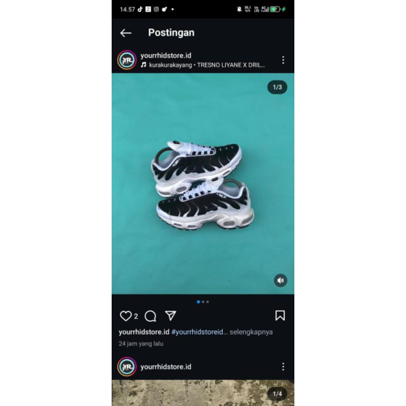 nike airmax Tn Black white