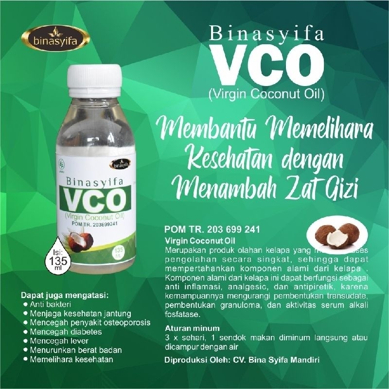 

BINASYIFA VCO 500 ml - Premium Virgin Coconut Oil