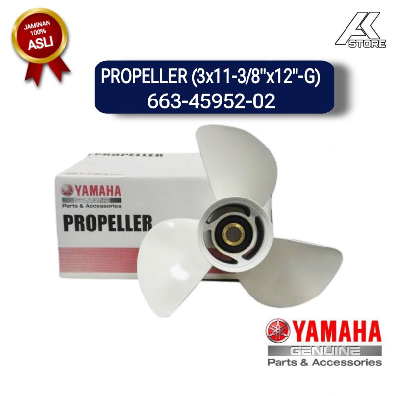 PROPELLER  663-45952-02 | Kipas Asli mesin tempel Yamaha 40PK