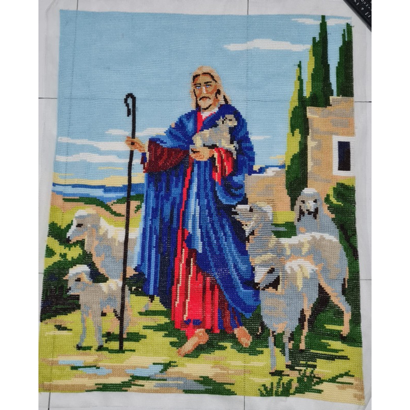 kristik Tuhan Yesus dan domba hiasan pajangan