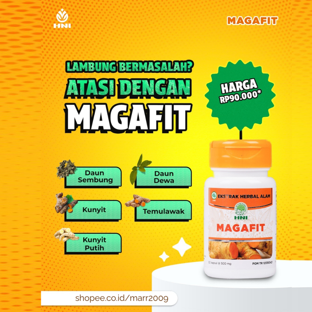 MAGAFIT - Obat Maag Kronis - Asam Lambung Kronis - Obat Herbal Pencernaan - HNI HPAI
