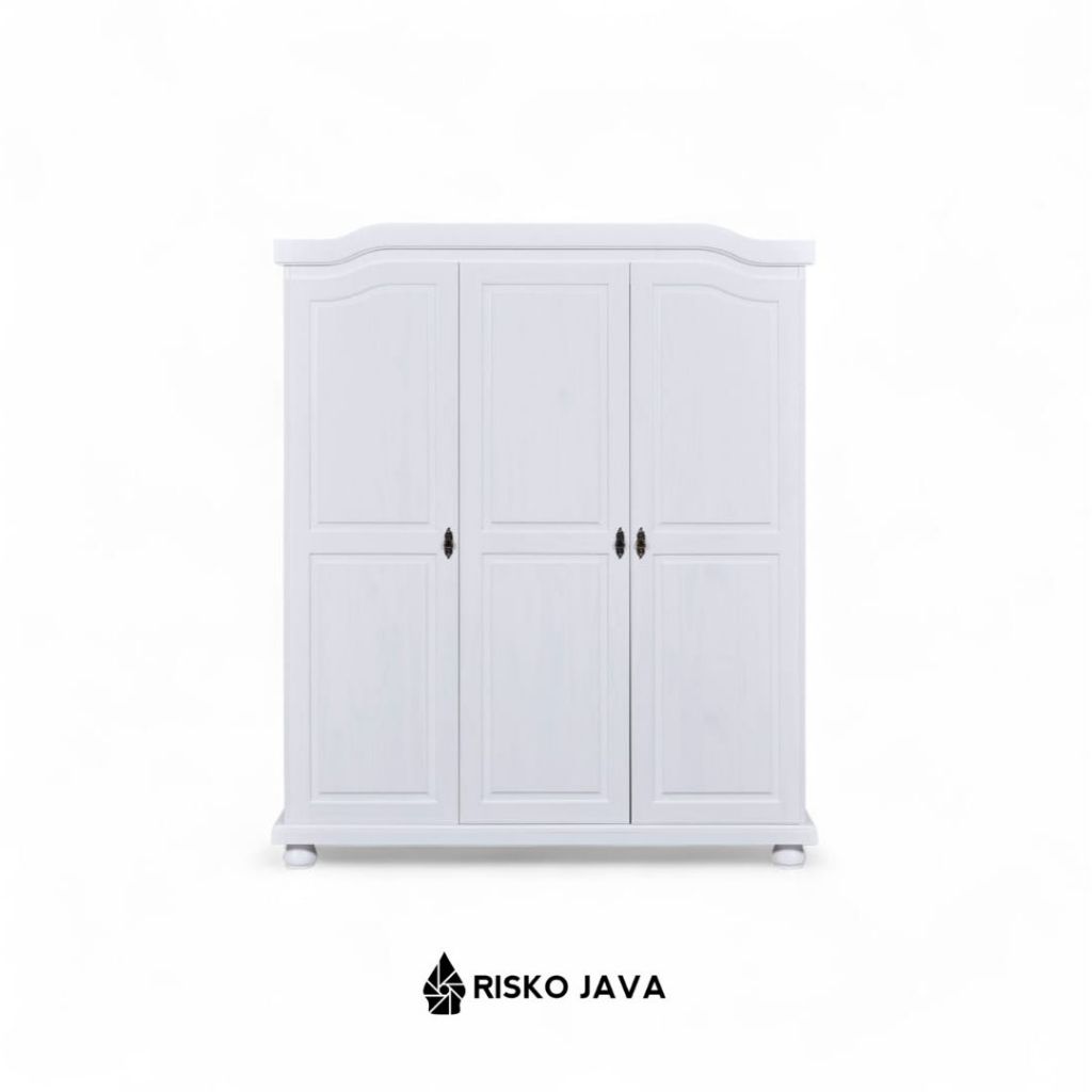 Almari Pakaian Kayu Jati / Almari Minimalis Duco / Almari 3 Pintu | IBANE