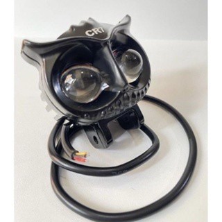 Lampu Sorot Tembak Mini model BURUNG HANTU untuk Mobil Dan Motor DC 12-24 Volt 20Watt Putih Kuning