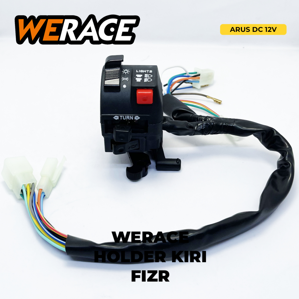 WERACE Saklar Set Holder Kiri F1ZR Force1 Crypton Jupiter Vega Sigma Alfa Tombol Sein Dimmer Klakson