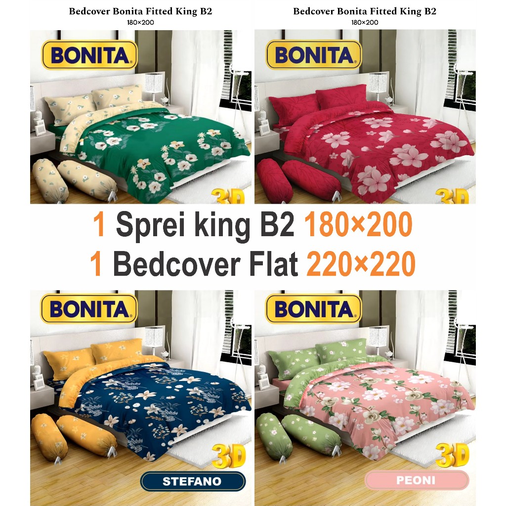 Set Sprei Bedcover Bonita Fitted King