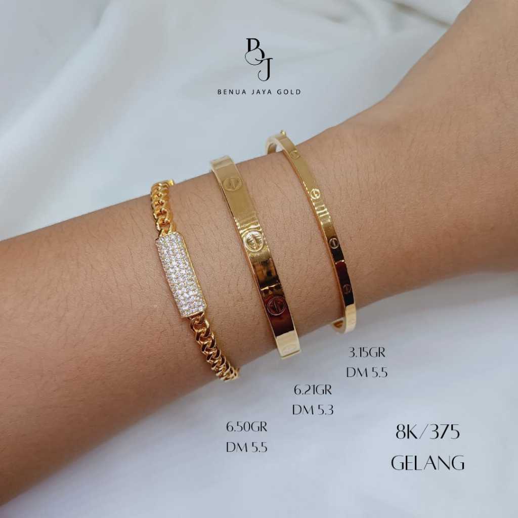Gelang Bangle Fashion Emas 8K/375