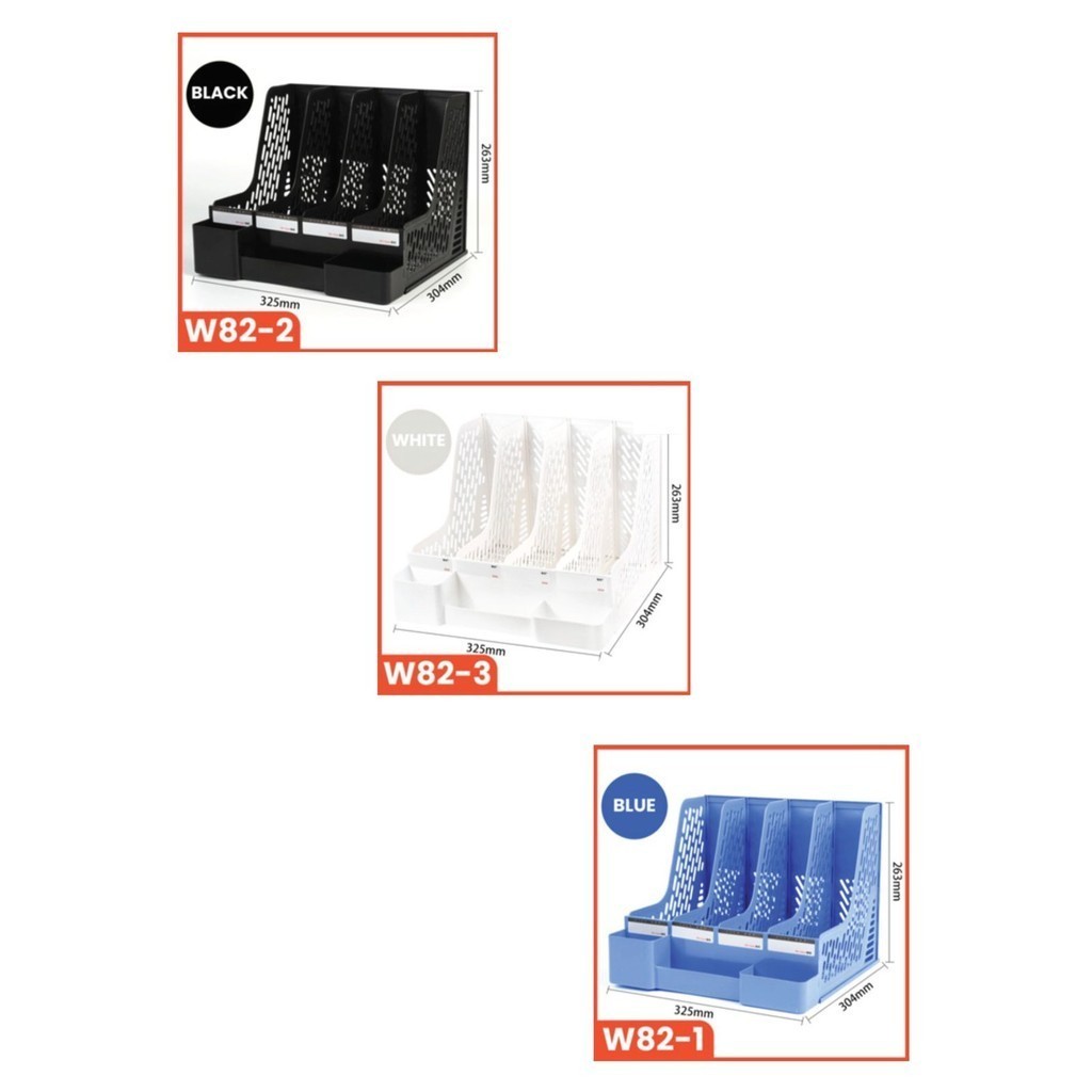 RAK PENYIMPANAN PLASTIK / RAK BUKU SEKAT / DESKTOP ORGANIZER FILE / STATIONERY KIT