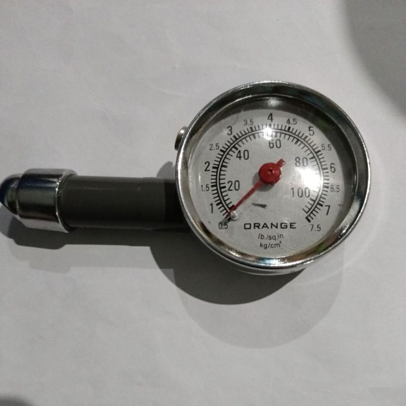 Rejeki.Maju Alat Pengukur Tekanan Angin Ban Model Dial Merk Orange