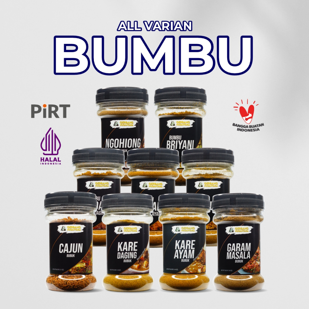 

Gerbang Nusantara - Rempah Bumbu Padang Kare Kebuli Briyani Cajun Garam Masala Ngohiong