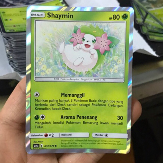 SHAYMIN KARTU POKEMON RARE TCG
