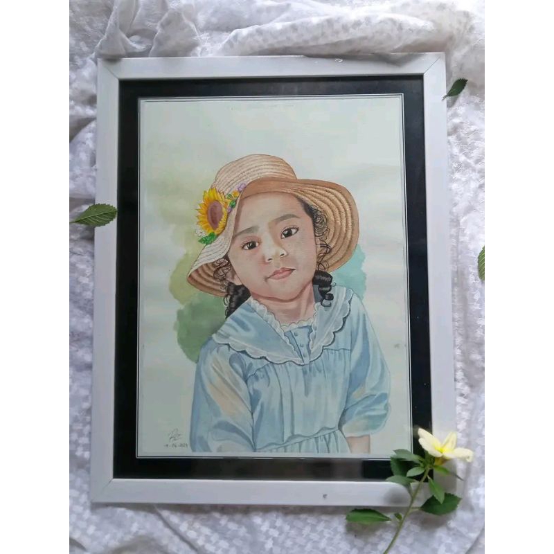 

Lukisan Wajah Cat Air.Watercolor.Kado Anak.Pajangan Dinding.A3.CUSTOM