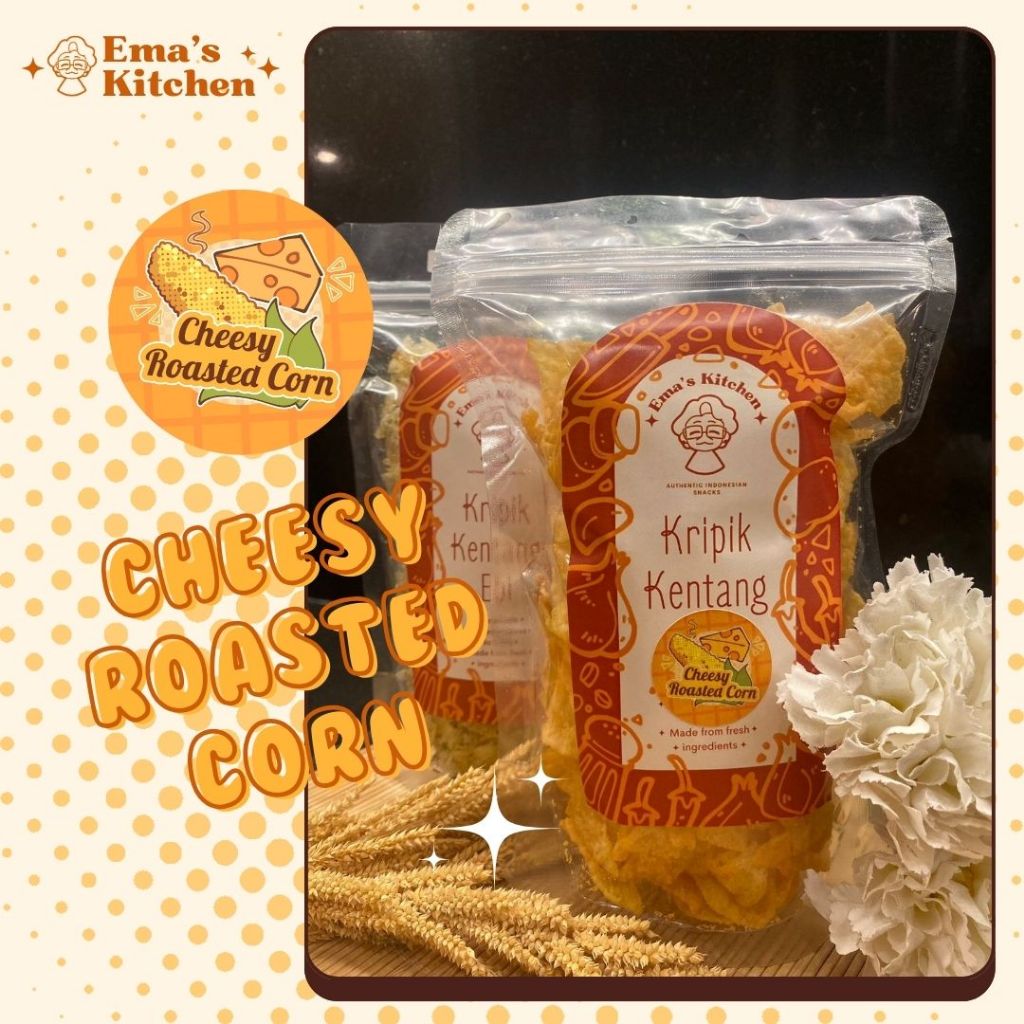 

Kripik Kentang Cheesy Roasted Corn (PO 4 HARI)