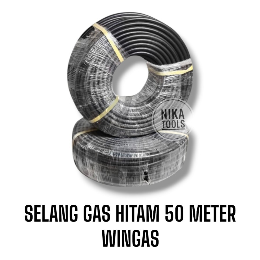 Selang Gas Utuh 50 Meter M LPG Kompor Hitam Wingas