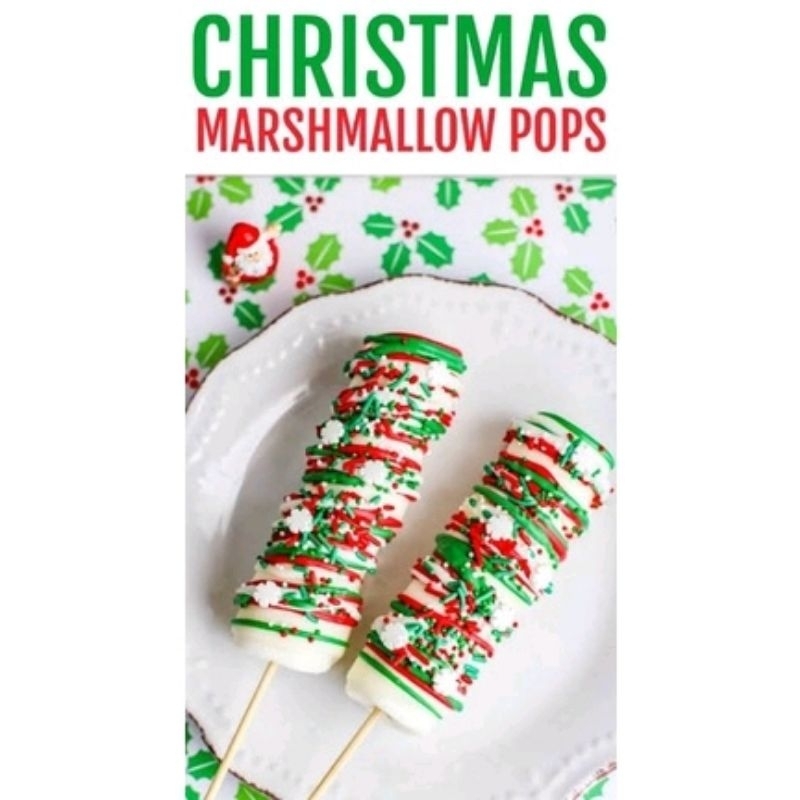 

marsmallow chiristmas pop /marsmallow lolipop