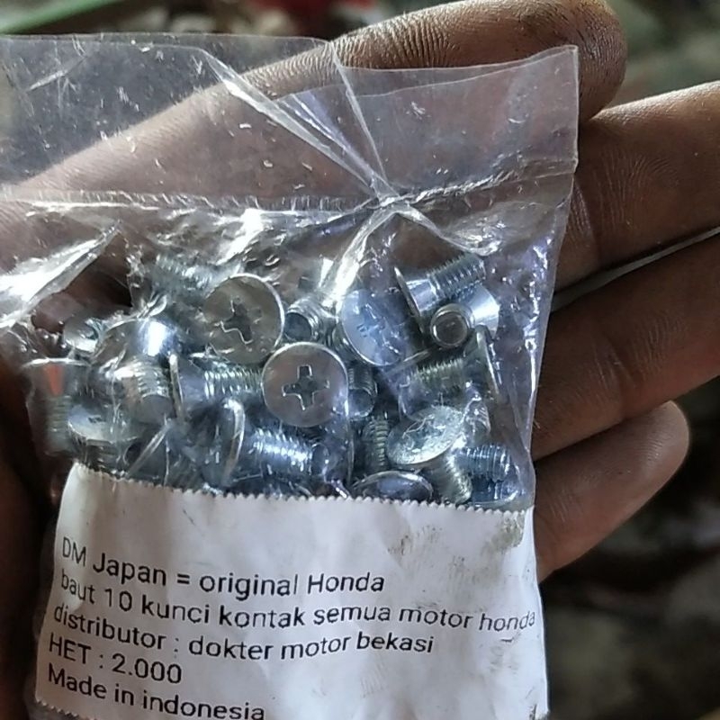 baut 10 kunci kontak Honda obeng kembang