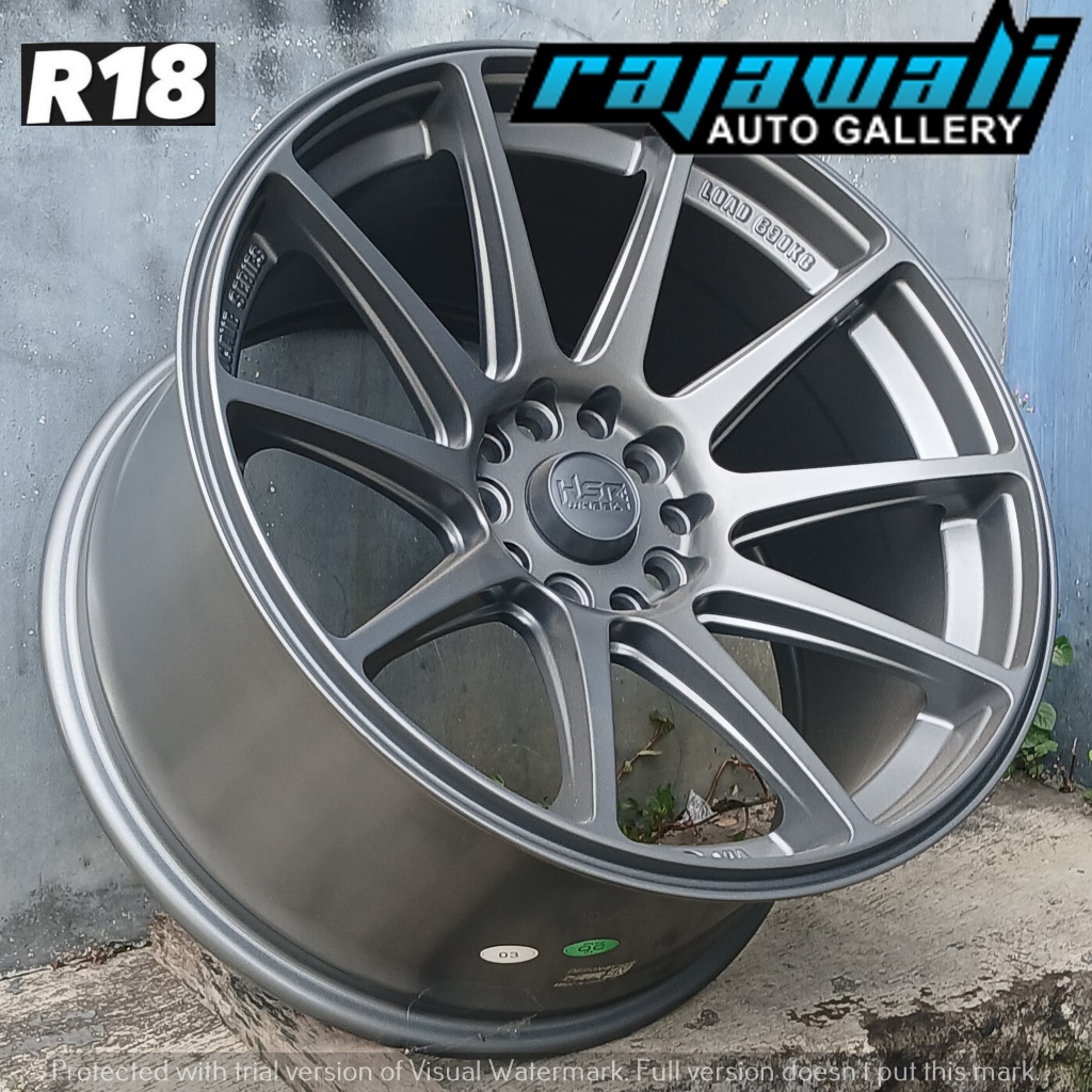 VELG MOBIL RACING HSR SHINJUKU RING 18 BUAT INNOVA CRV BMW LEBAR 95/105 FREE ONGKIR