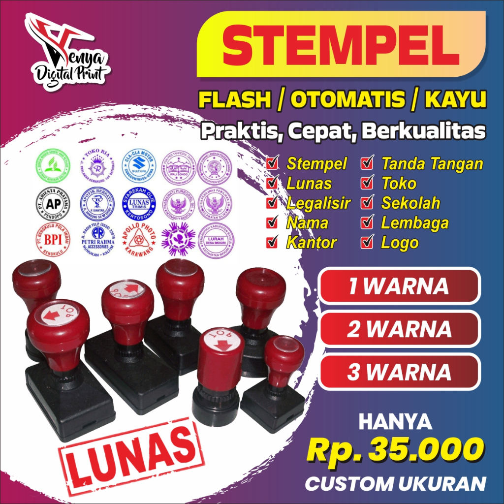 

STEMPEL FLASH WARNA CUSTOM KILAT