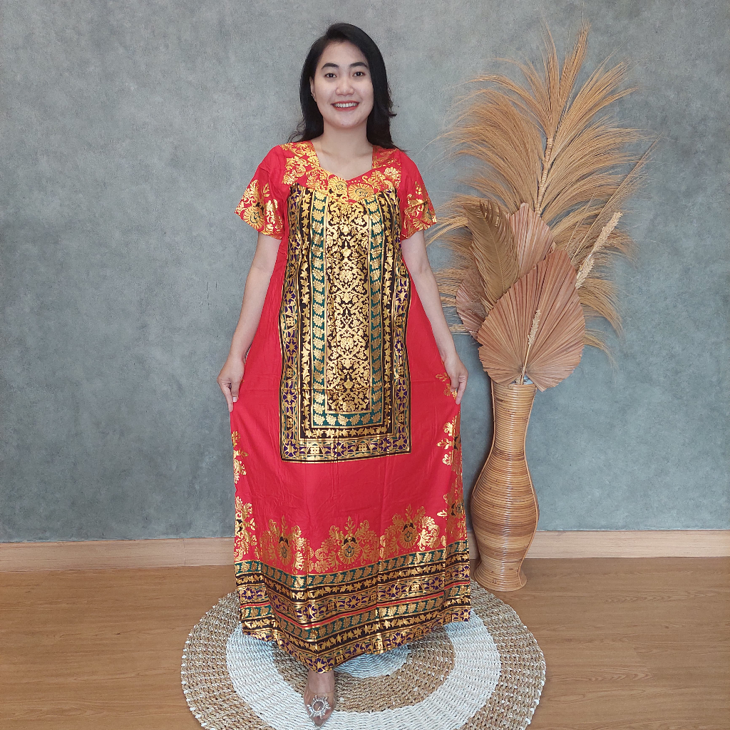 Kartika Batik Home Dress Foil  0077 Daster Sikak Rayon Premium Daster Kekinian Longdress Lengan Pend