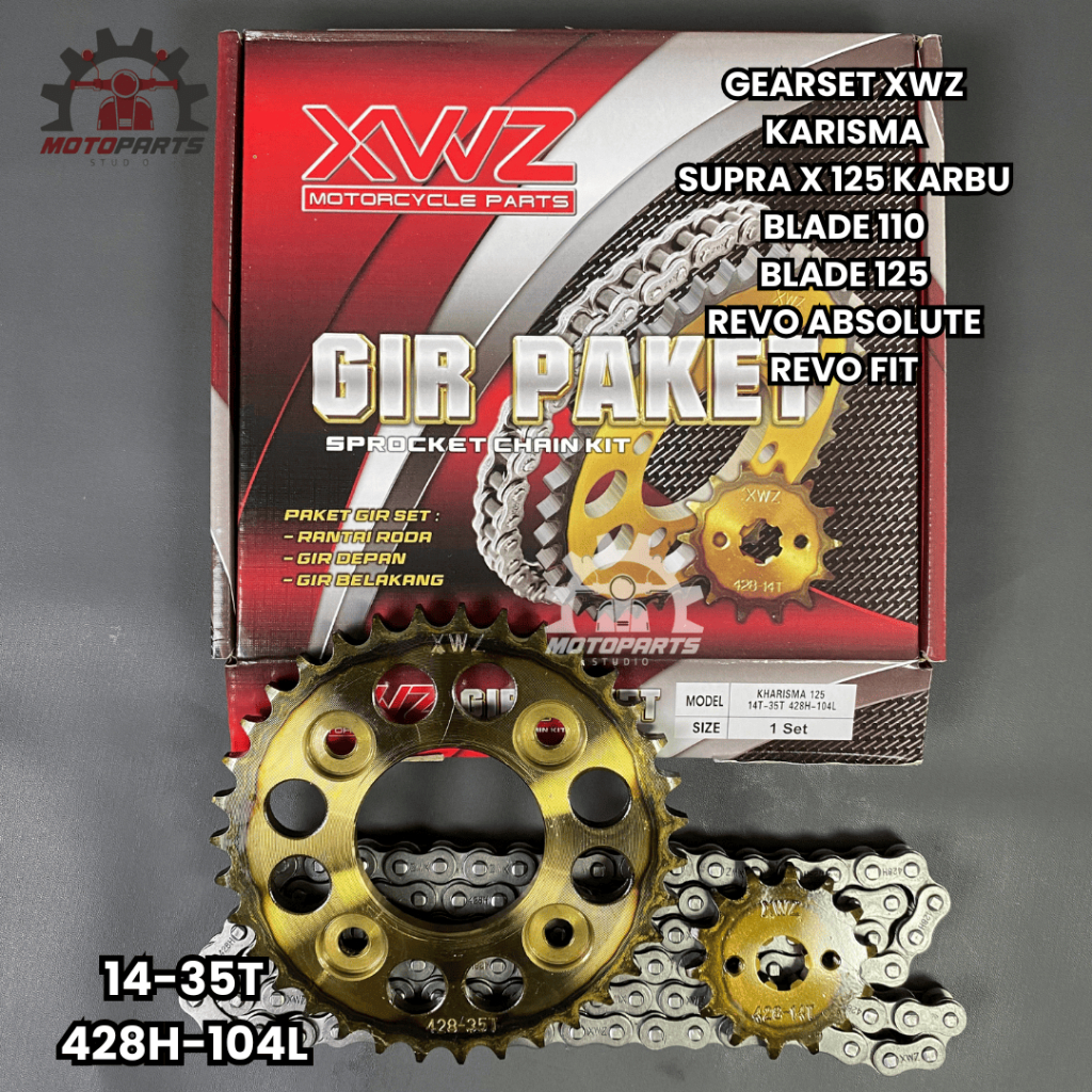 GEAR GIR SET GIR PAKET KHARISMA KARISMA X SUPRA X 125 KARBU SUPRA FIT NEW KIRANA 35T XWZ