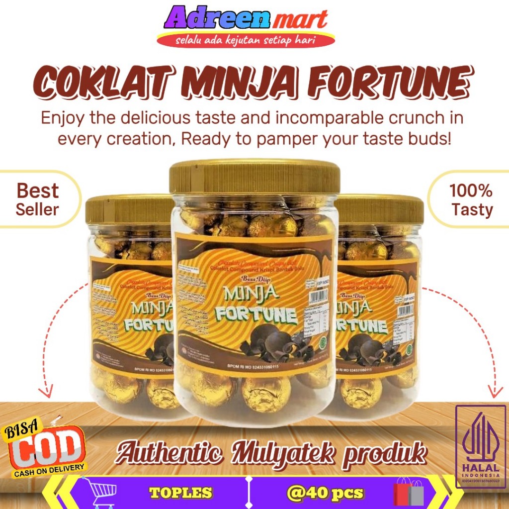 

[ 100% BEST SELLER ] Minja Fortune Chocolate Ball Snack Coklat Bulat Crispy Renyah