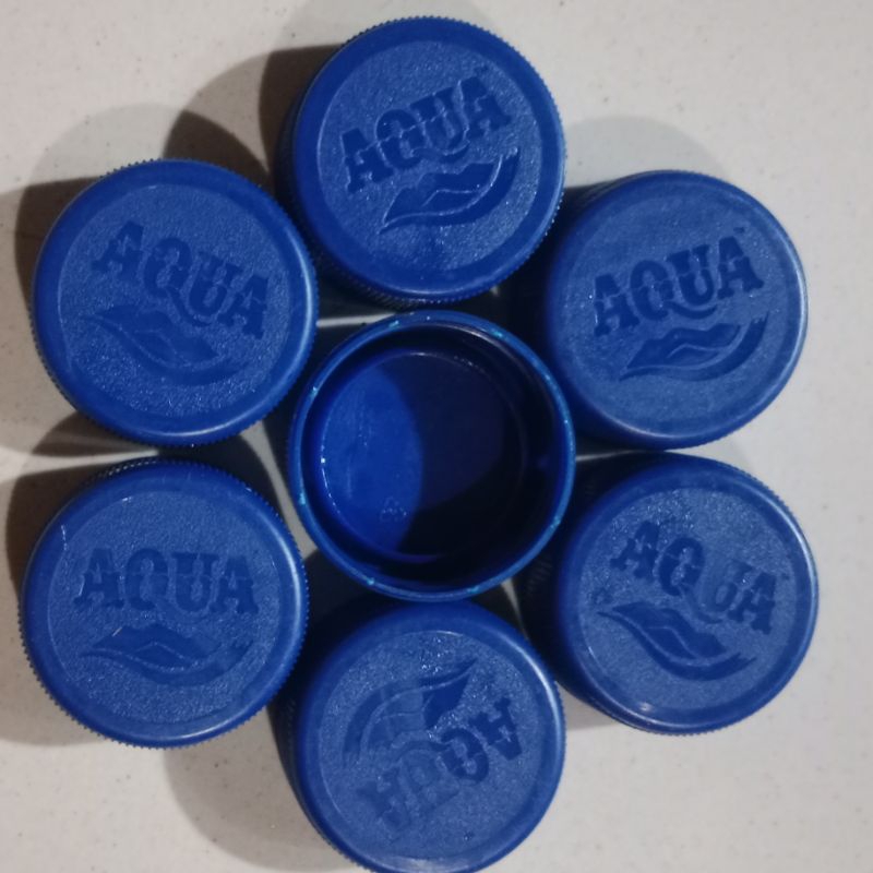 Tutup botol aqua bekas 600ml(100pcs)