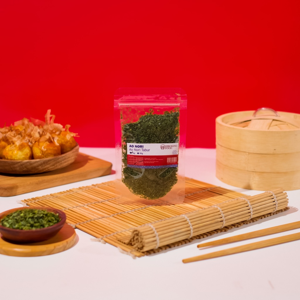 

HIROKING FOOD Aonori Bubuk Nori 10 g │Ao Nori Powder Import Taburan Takoyaki │ Seaweed Powder Mentai