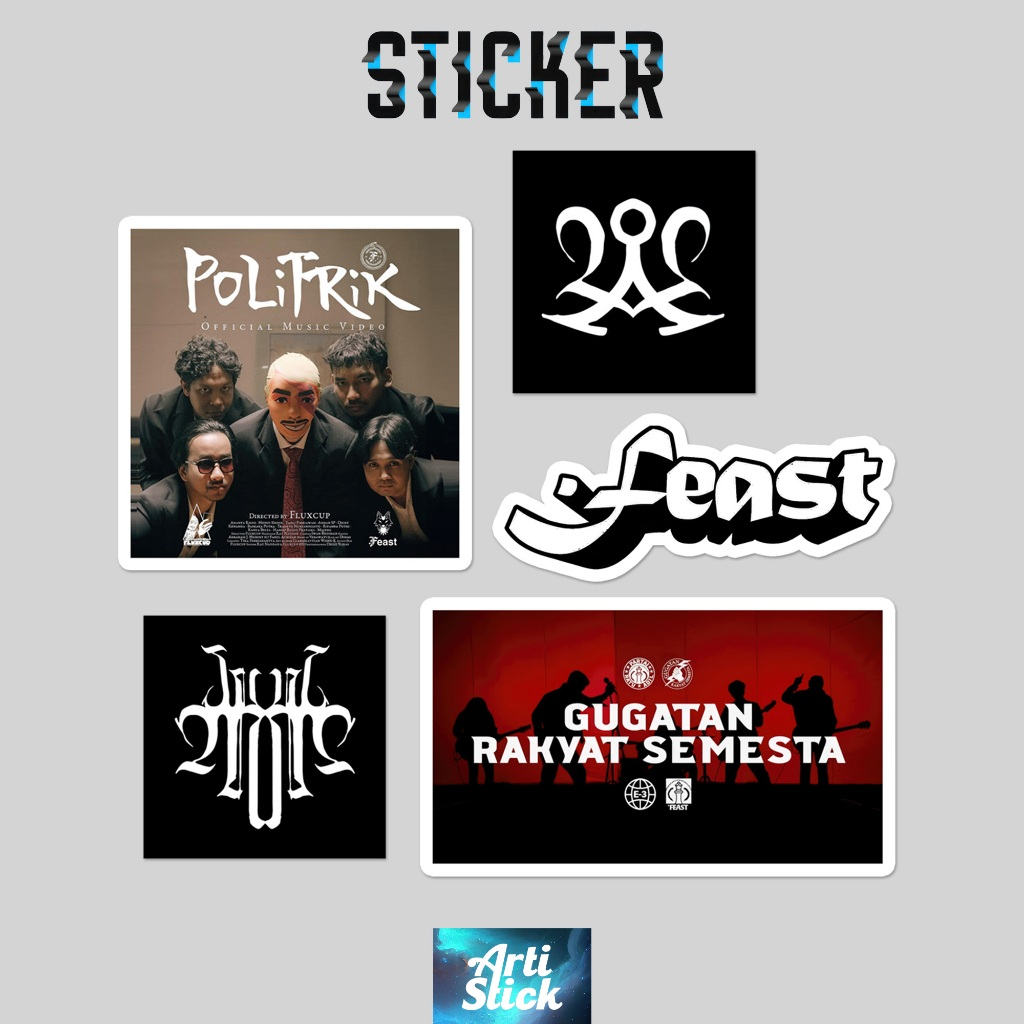 [5 pcs PACK] FEAST SERIES PACK STICKER 2  | Vinyl Laminasi anti air | ArtiStick Merch