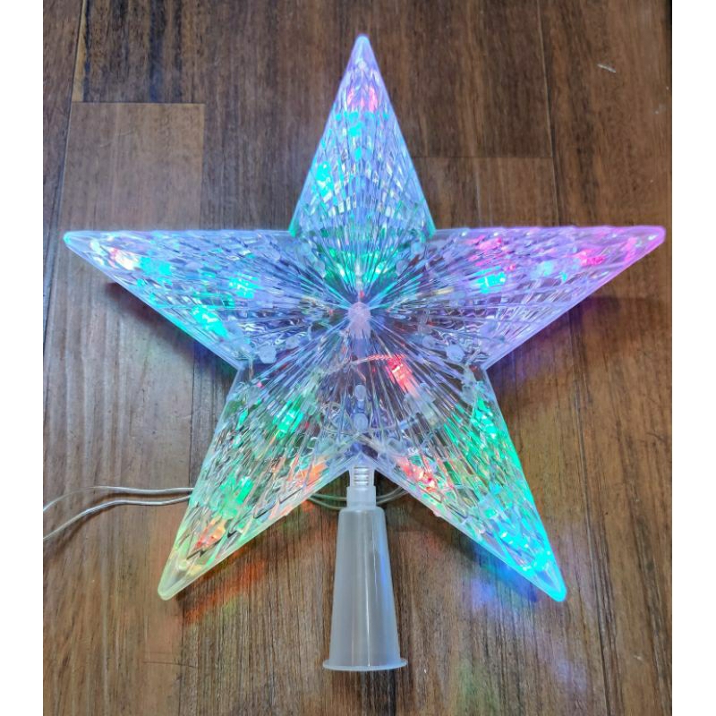 hiasan pohon natal bintang besar