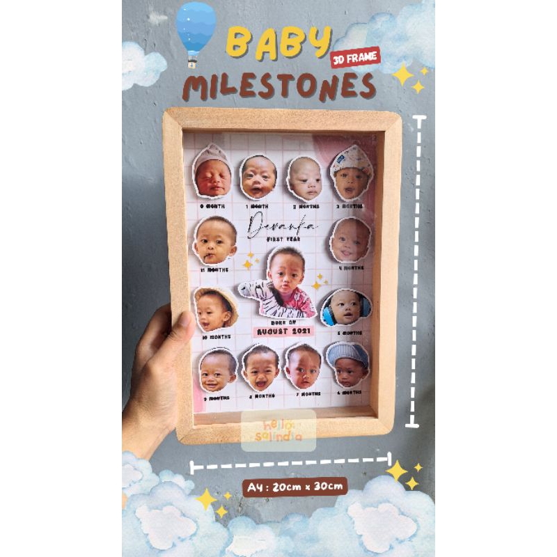 [CLEARANCE SALE] Baby Milestones Photo Frame / Foto Bayi / Frame Bayi
