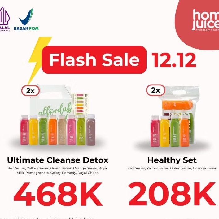 

12.12 FLASH SALE 2 PAKET HEALTHY SET (8 x 250ml)