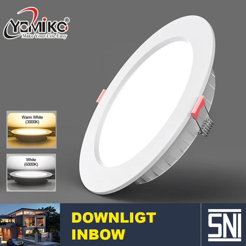 Lampu Downlight LED Inbow YOMIKO / Downlight Panel LED Inbow Bulat