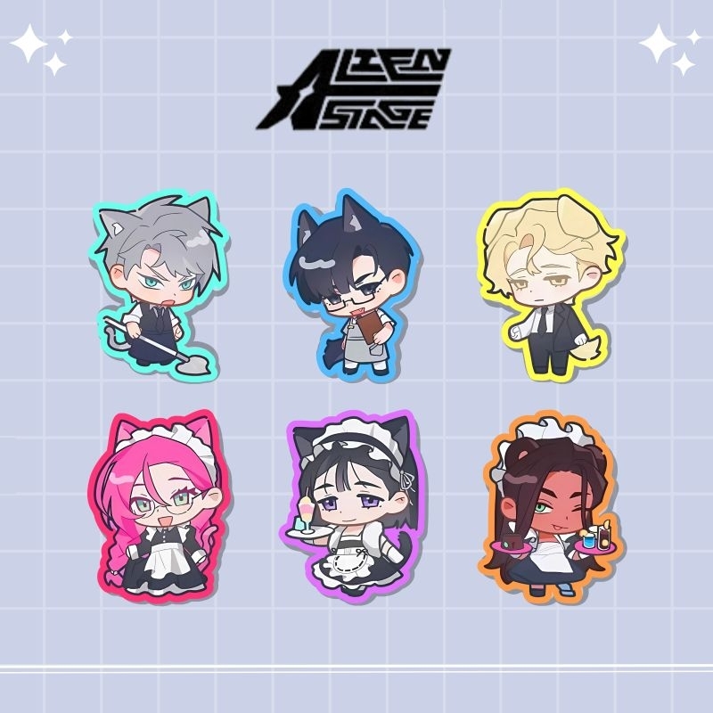 

GLITTERY STICKER ALIEN STAGE ALNST CHIBI CAFE | STICKER ALIENSTAGE | LAMINASI DOFF GLITTER