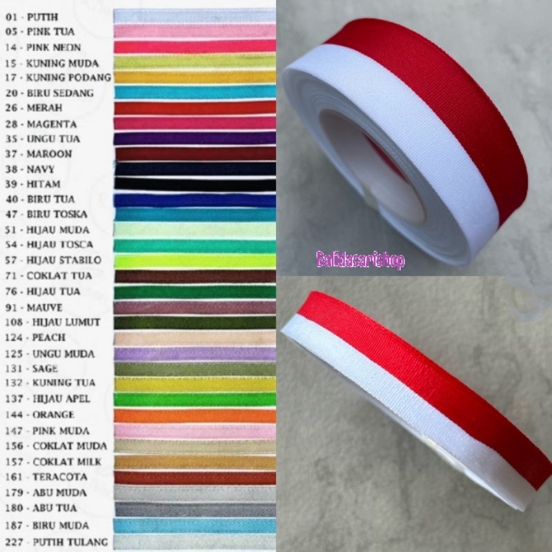 PITA SATIN 1/4INCH dan 1cm KAIN UNTUK PANJANG 1METER // PITA RAMBUT// PITA DEKORASI //PITA KADO