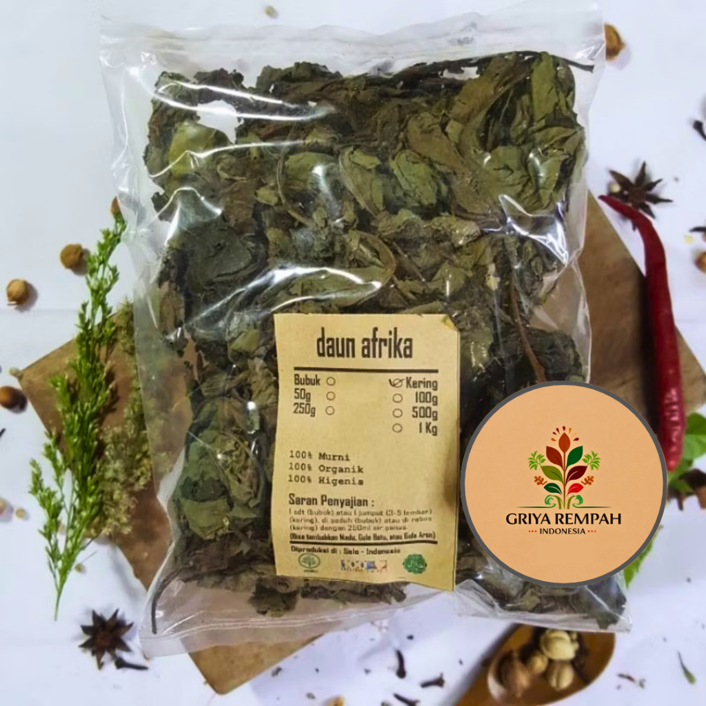 

DAUN AFRIKA KERING 50 GRAM Premium – Daun Pahit Klorofil Ramuan Rempah Herbal Solusi Alami Jamu Tradisional untuk Tubuh Sehat Simplisia Vernonia amygdalina