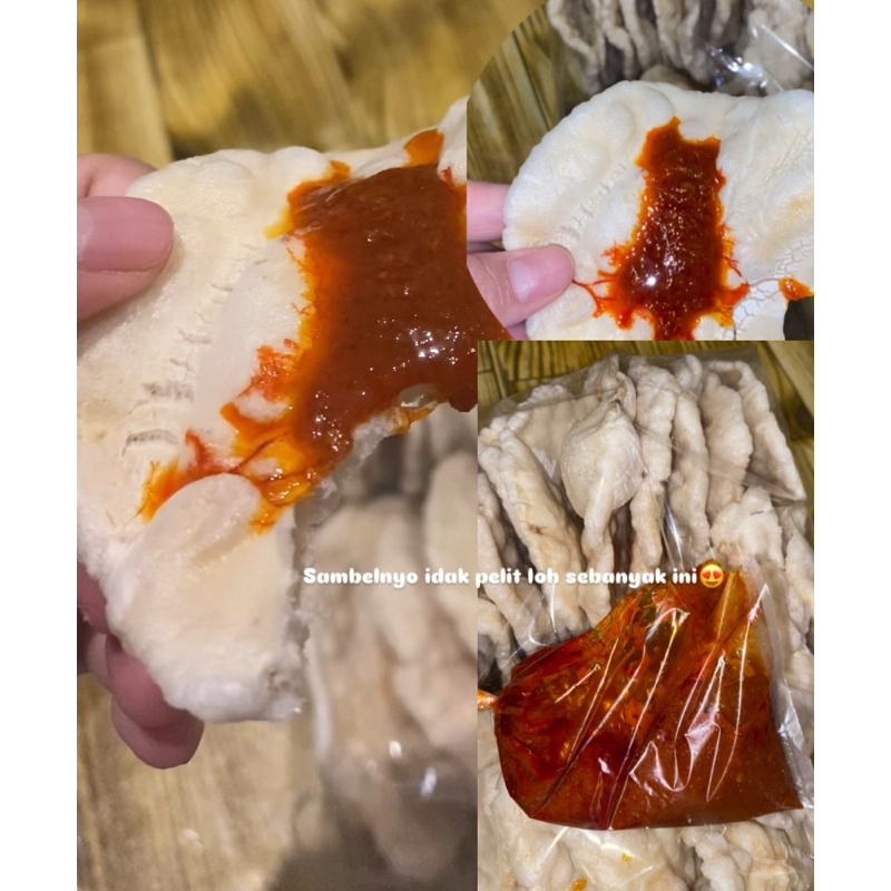 

kemplang panggang khas palembang sambal extra