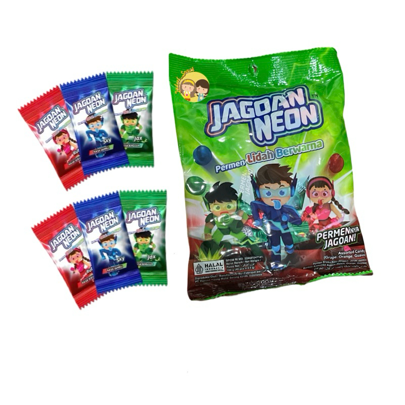 

Permen Jagoan Neon Assorted Kecil - Isi 40 pcs - Permen Jadul by Jadoel Snack